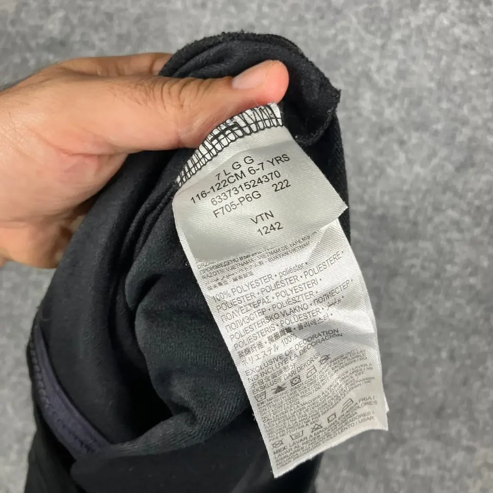 Nike Full Zip Jacket Boys Size 7 Gray Black Colorblock Athletic Track Activewear